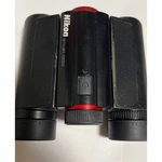 Nikon Stabilized 10X25 Binoculars Red W/ Case Strap Manual Tested Japan. Fixed Price $489.54.