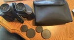 Bushnell Binoculars Falcon 7X35 Coated Optics, Instructions, Case & Caps. Fixed Price $10.00.
