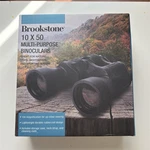Brookstone 10X50 Porro Prism Binoculars, Rubberized, Case, Strap, Cloth. Fixed Price $38.50.
