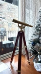 Vintage-style Brass Barska Anchormaster Telescope W/ Mahogany Tripod. Fixed Price $269.00.