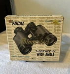 Kmart Vintage Focal 7X35 Zwcf 10 Degree Wide Angle Binoculars Black With Case. Fixed Price $40.00.