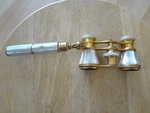 Lemaire Fabt Paris Mother Of Pearl Solid Brass Opera Glasses / Binoculars. Fixed Price $149.99.