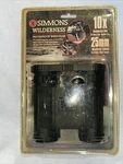 Simmons Wilderness Waterproof Binoculars 10X25MM New Package Model 899824. Fixed Price $29.99.