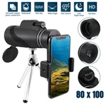 Day / Night Vision 80X100 Zoom Hd Monocular Starscope Telescope BAK4. Fixed Price $9.49.