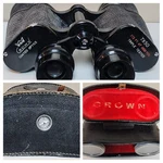 Vintage Crown TX50 7X50 Binoculars Triple Tested Coated Optics Case W/ Compass. Fixed Price $19.99.