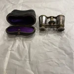 Antique French Marchand Paris Mother Of Pearl Opera Glasses With Case. Fixed Price $149.99.