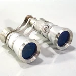 Theater Binoculars Opera Glasses Compact Optical Lens Silver Tone Chain. Fixed Price $17.09.