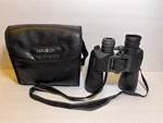Minolta 12X50 Activa Binoculars With Case - Missing Eye Cup. Fixed Price $34.99.