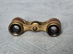 Antique Zingraff Paris Opera Glasses Red Leather Brass Case 184 Rue De Rivoli Fr. Fixed Price $149.00.