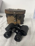 Vintage Megaphos Paris Stereo Prism Binoculars W/ Leather Case France As-is. Fixed Price $22.95.