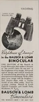 1937 Print Ad Bausch & Lomb Binoculars Deer Field Rochester,new York. Fixed Price $11.96.