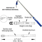 Pack Telescopic Pickup Tool With Led Flashlight, Extensible Rod 360 Deg.. Fixed Price $9.99.