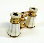 Antique Lemaire Paris Mother Of Pearl Opera Glasses French Brass Binoculars. Fixed Price $149.95.