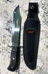 Humvee Bowie Hunting Knife W/stainless Steel Blade + Black Sheath Case Guc. Fixed Price $23.00.